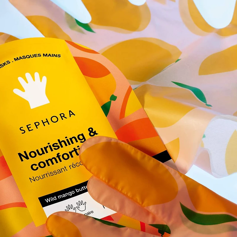 Masque hydratant pour les mains à la noix de coco et mangue