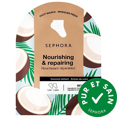 Masque nourrissant pour les pieds à la noix de coco et lavande