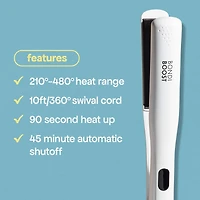 Flat Iron Hair Straightener with Aloe-Infused Ceramic Plates