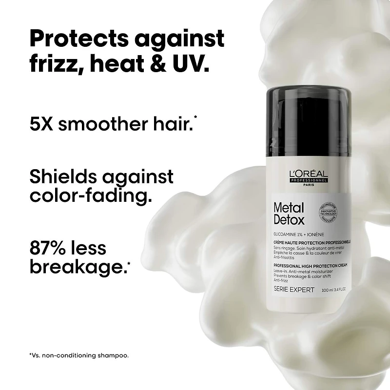 Crème coiffante sans rinçage anti-casse Metal Detox