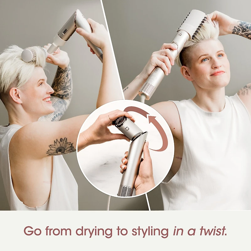 Sèche-cheveux et outil polyvalent de coiffage FlexStyle™ de Shark pour les cheveux droits et ondulés
