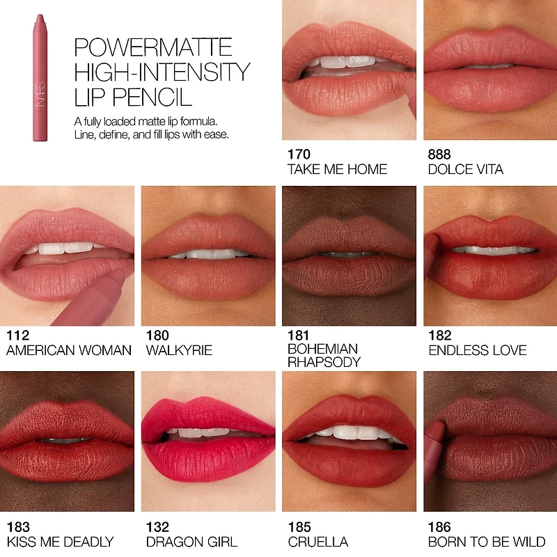 Crayon à lèvres longue tenue haute intensité Powermatte