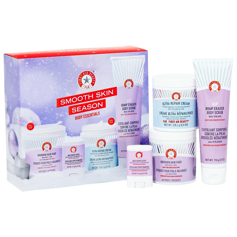 Ensemble-cadeau des fêtes d’essentiels pour le corps Smooth Skin Season