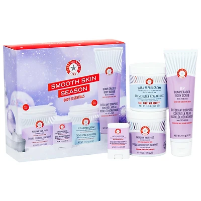 Ensemble-cadeau des fêtes d’essentiels pour le corps Smooth Skin Season