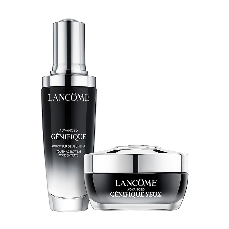 Ensemble des fêtes anti-âge sérum activateur de jeunesse Advanced Génifique et crème contour des yeux Génifique avec acide hyaluronique