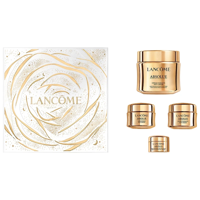 Ensemble des fêtes pour un rituel régénérateur contenant la crème fondante Absolue avec extraits de Grand Rose