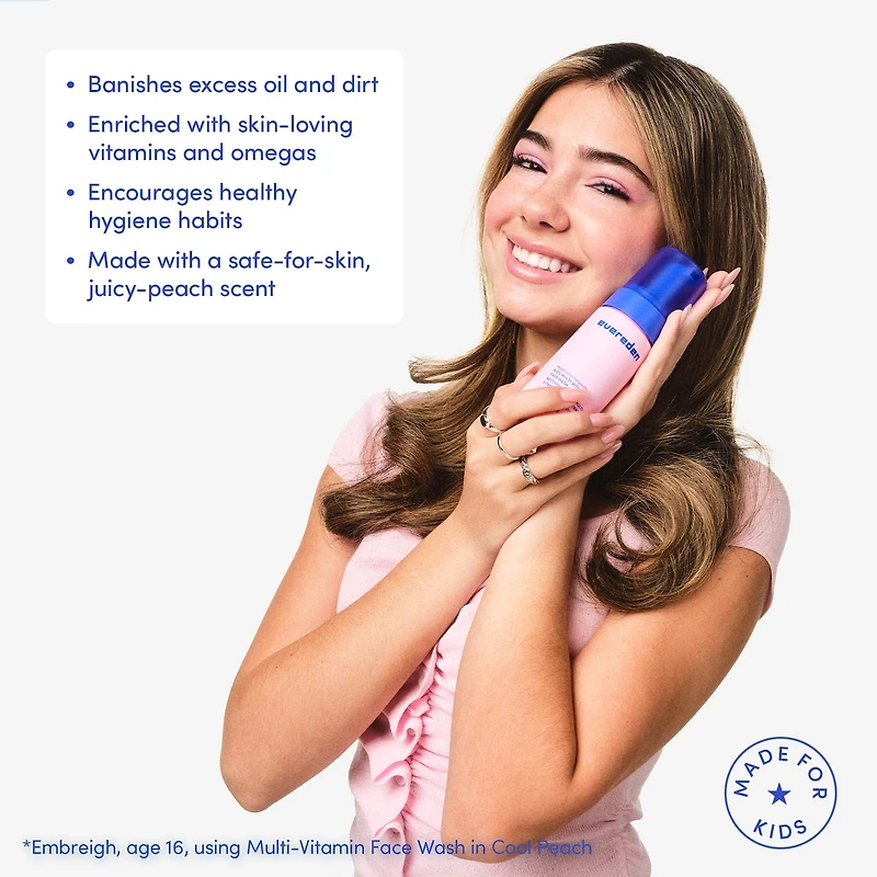 Kids & Teen Multi-Vitamin Cleanser with Vitamins B5 B3 (Niacinamide)