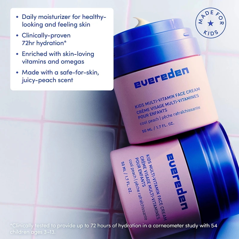 Kids & Teen Multi-Vitamin Face Cream with Vitamin E, B3, B5 (Niacinamide) Squalane