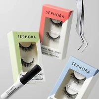 Colle transparente à faux cils à applicateur en pinceau 