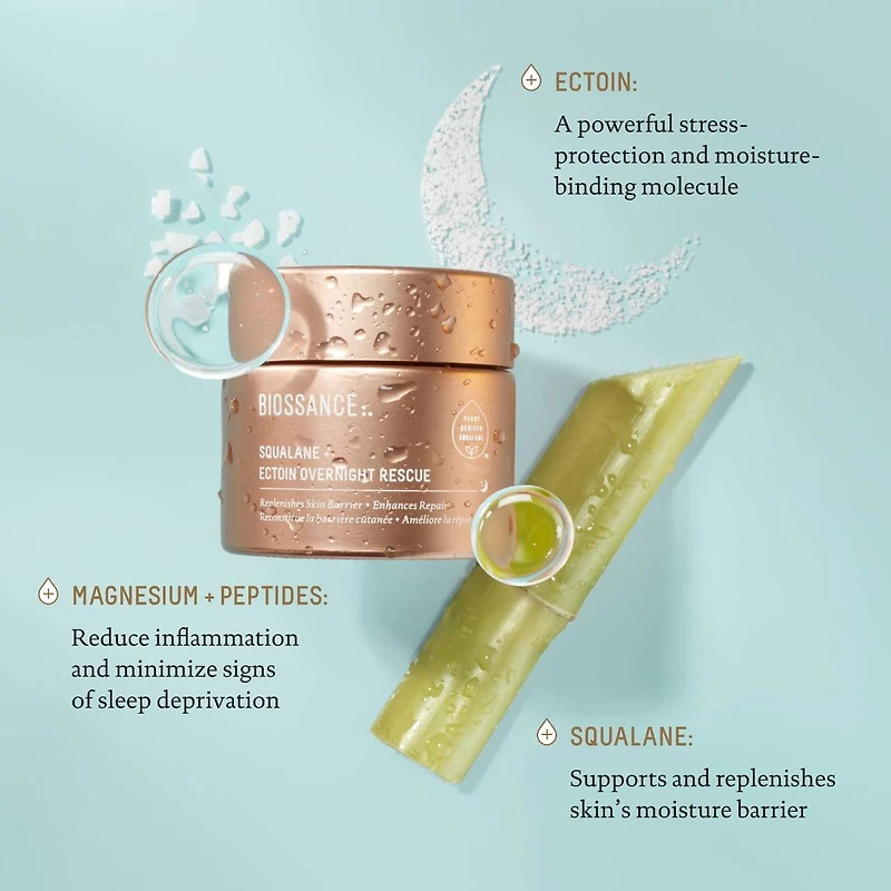 Ectoin Overnight Rescue Deep Repair Night Moisturizer + Squalane