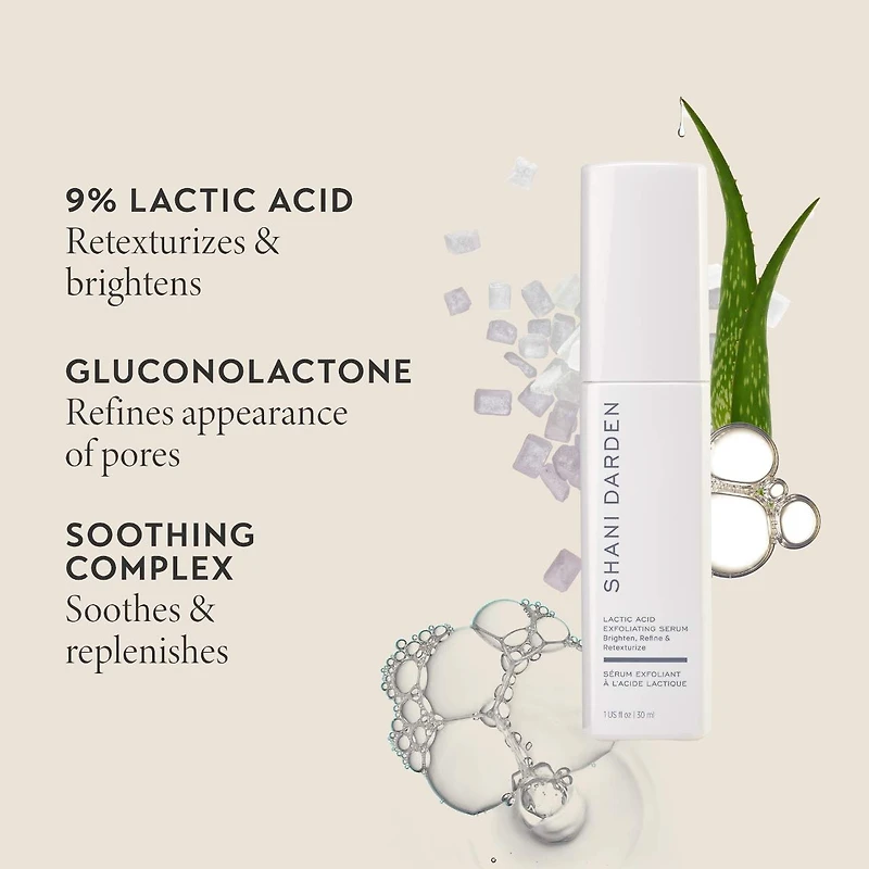 Sérum exfoliant à base d’acide lactique AHA