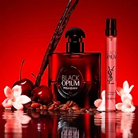 Black Opium Eau de Parfum Over Red with Cherry & Coffee