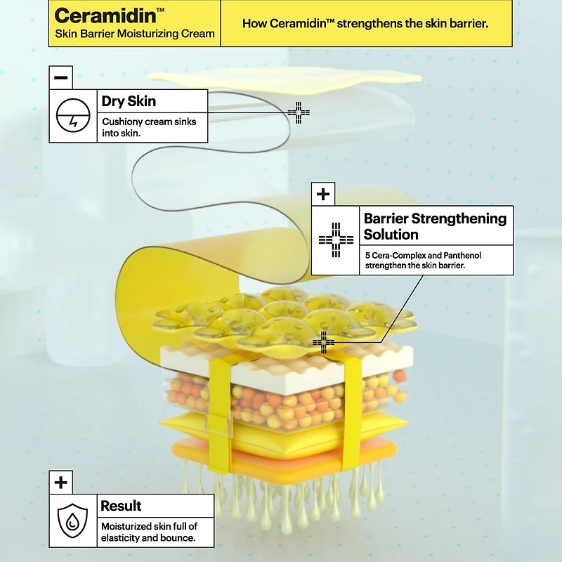 Crème hydratante Ceramididin™ pour la barrière cutanée