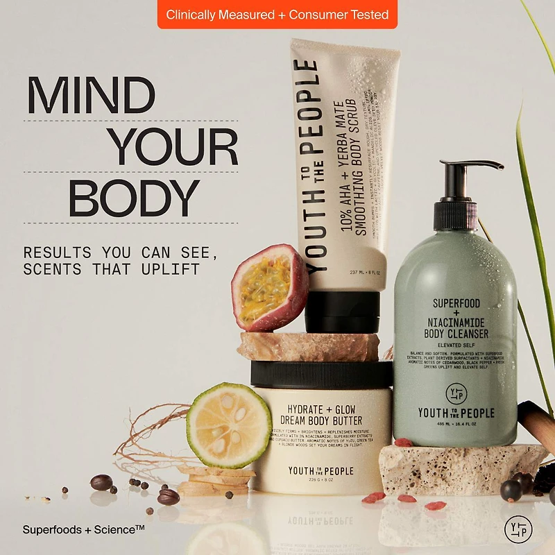 Superberry Firm + Glow Dream Body Butter with Niacinamide, Hyaluronic Acid Antioxidants