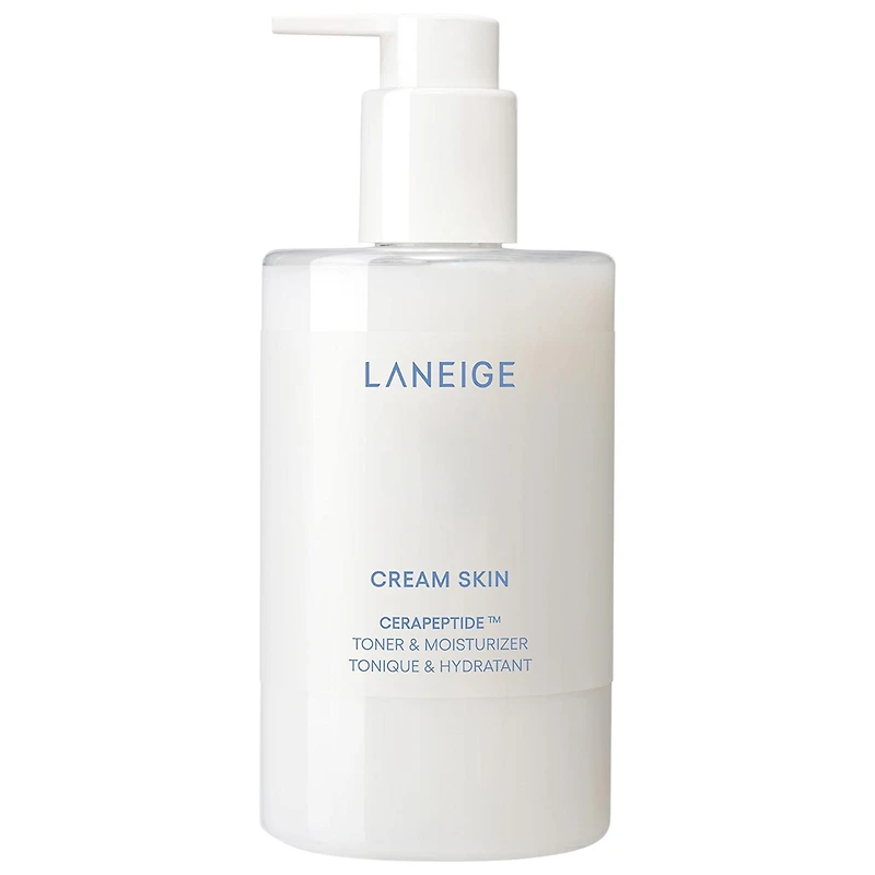 Cream Skin Refillable Toner & Moisturizer with Ceramides and Peptides