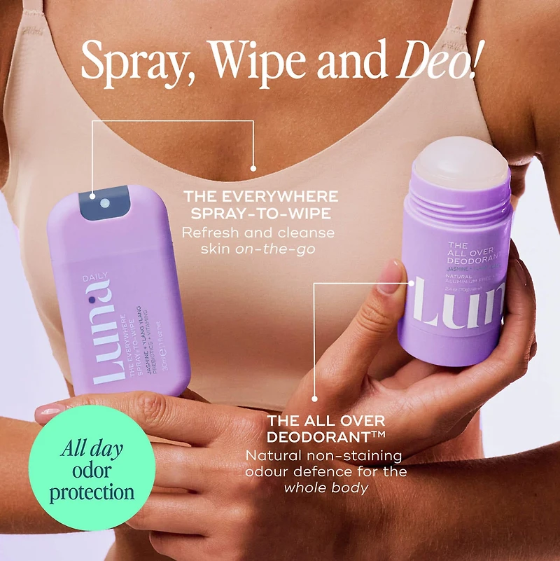 The Mini Everywhere Spray-to-Wipe - with Prebiotics + Vitamins C&E for All Skin