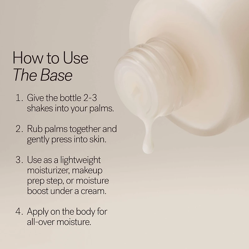 Minilotion hydratante légère avec acide hyaluronique The Base Face Milk