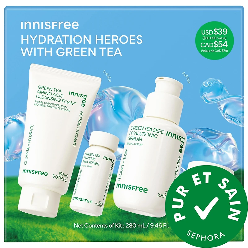 Green Tea Hydration Heroes with Hyaluronic Acid