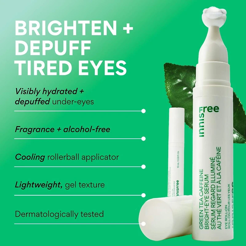 Sérum Bright-Eye à la caféine de thé vert avec niacinamide