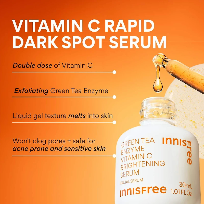 Sérum illuminant à la vitamine C et aux enzymes de thé vert