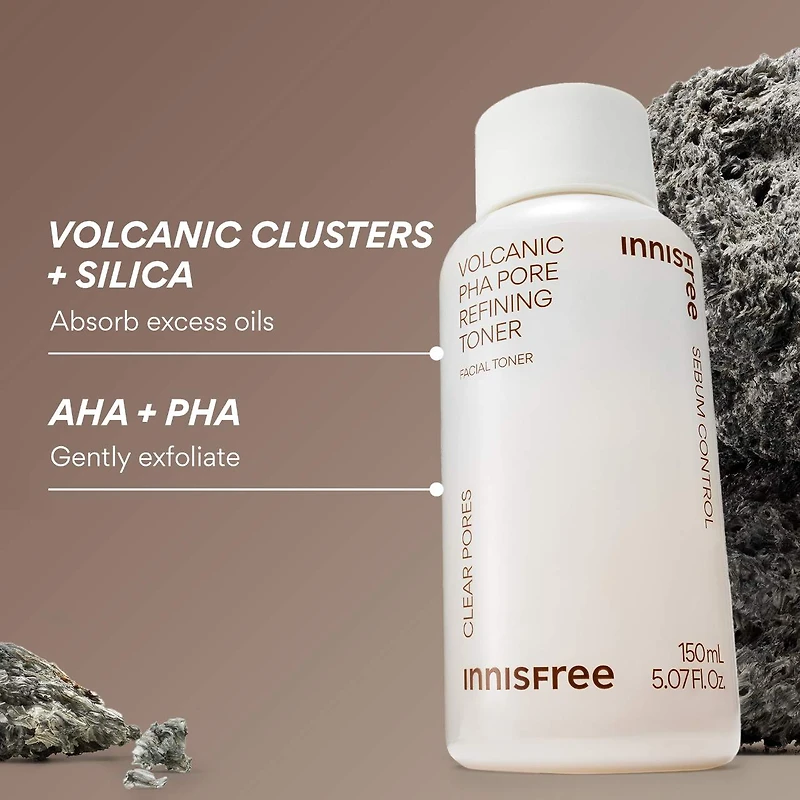 Lotion tonique affinant les pores Volcanic PHA  