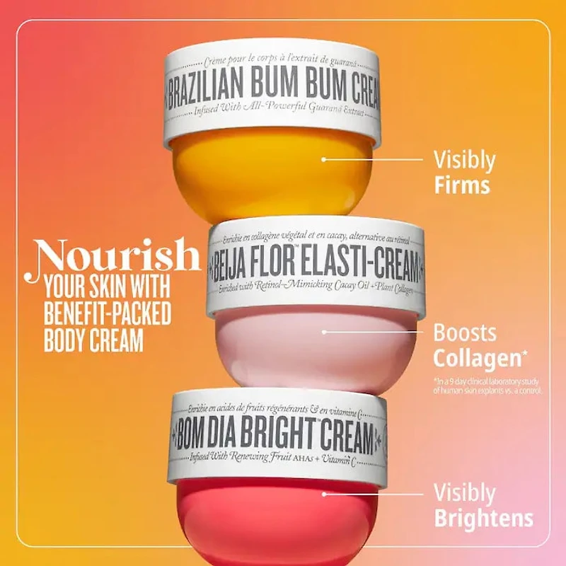 Crème raffermissante pour le corps Brazilian Bum Bum rechargeable avec Guaranà riche en caféine