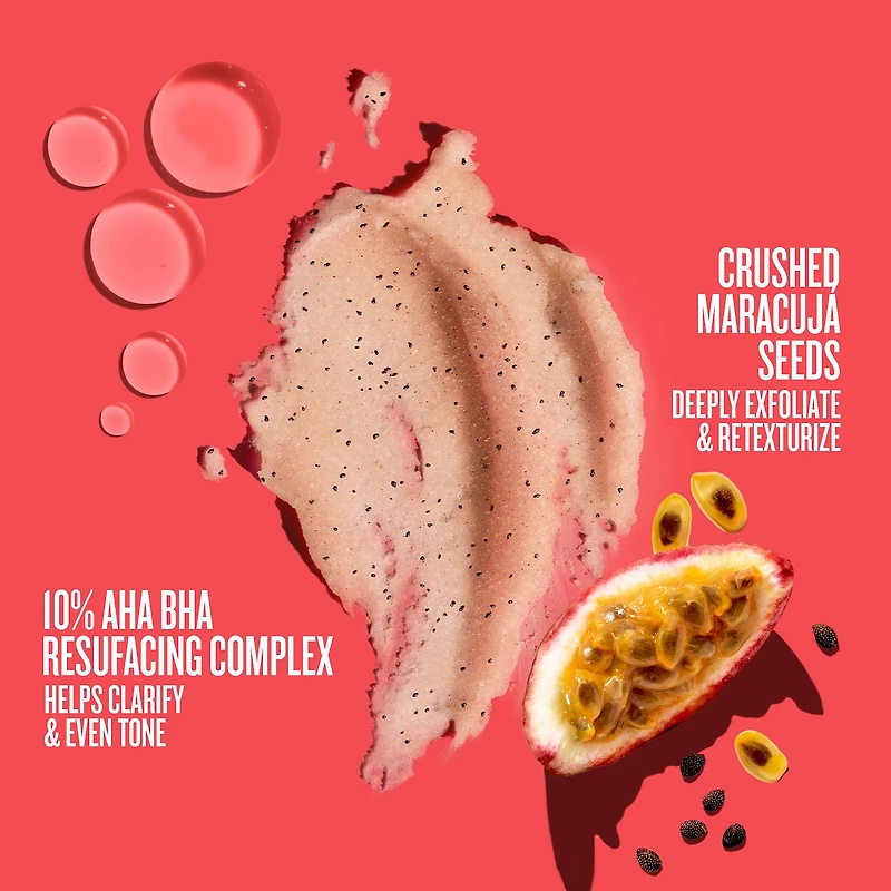 Bom Dia Body Scrub 10% AHA BHA Resurfacing Complex + Crushed Maracujá Seeds