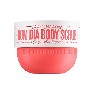 Exfoliant pour le corps Bom Dia avec le complexe resurfaçant qui contient 10 % d’AHA et de BHA + des graines de maracujá broyées