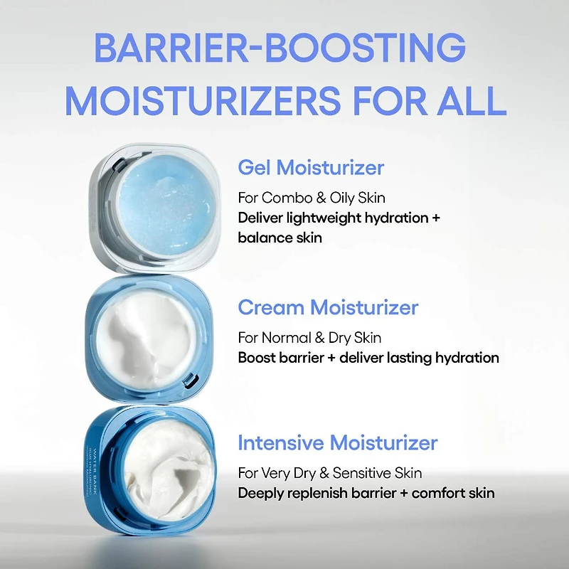 Crème hydratante avec acide hyaluronique Water Bank Blue pour la réparation de barrière d’hydratation