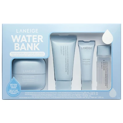 Ensemble d’hydratation à l’acide hyaluronique Water Bank Blue