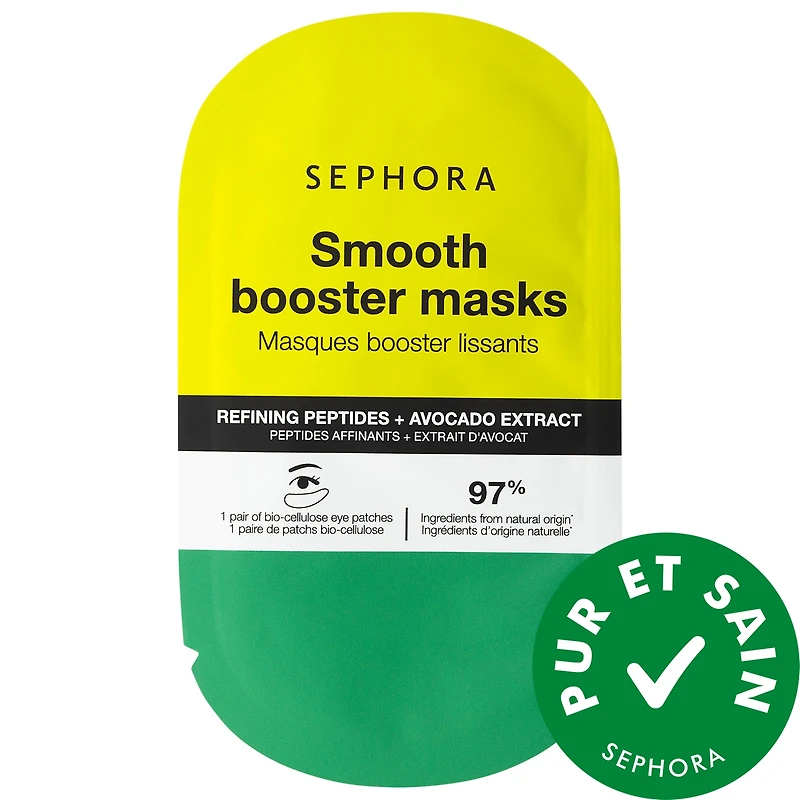 Masque pour les yeux stimulant et lissant avec peptides