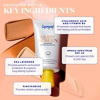 Écran solaire pour le visage Glowscreen avec FPS 40, acide hyaluronique et niacinamide