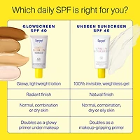 Écran solaire pour le visage Glowscreen avec FPS 40, acide hyaluronique et niacinamide