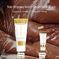 Moisturizing Butter Cream Body Wash - Non-Stripping with Shea Butter, Ceramides and Niacinamide