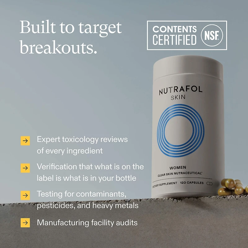 Clear Skin Physician-formulated Supplement for Acne and Breakouts