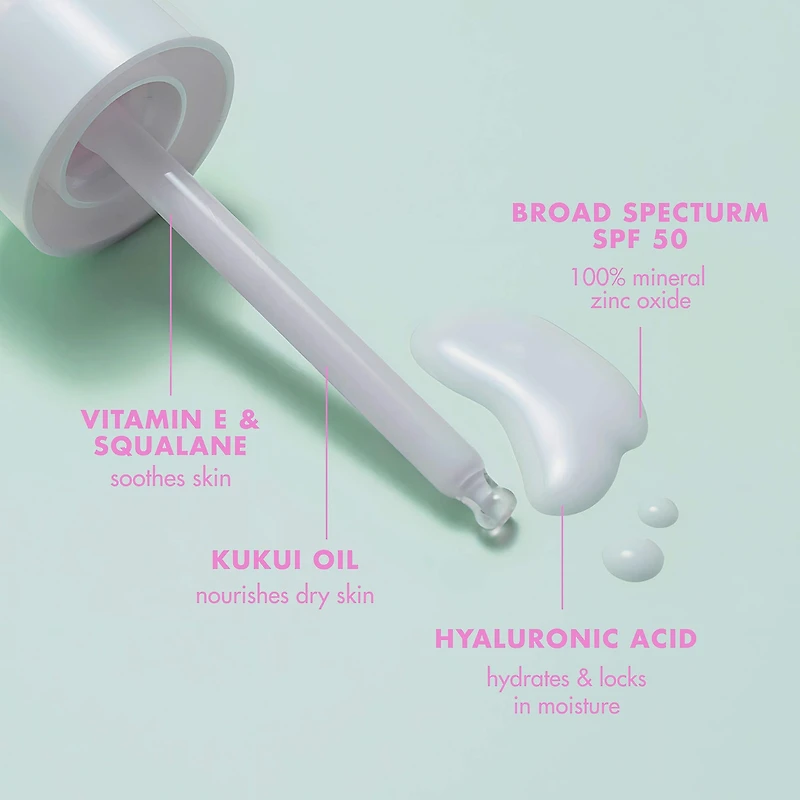 The Mineral One SPF 50 Hydrating and Luminating Face Serum with Hyaluronic Acid