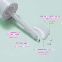 The Mineral One SPF 50 Hydrating and Luminating Face Serum with Hyaluronic Acid