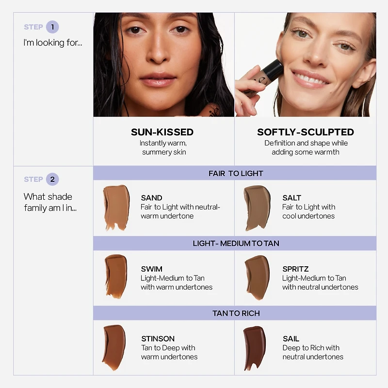 Crème bronzante liquide sculptante Dew Bronze au fini doux