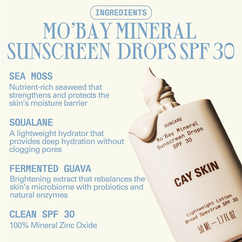 Mo'Bay Mineral Sunscreen Drops SPF 30
