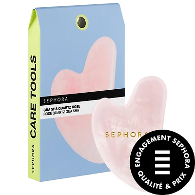 - Instrument Gua Sha au quartz rose