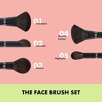 L’ensemble de pinceaux pour le visage