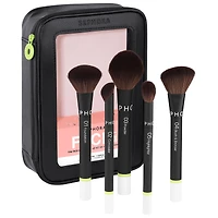 L’ensemble de pinceaux pour le visage