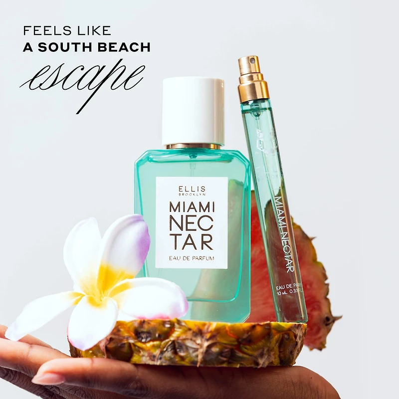 Eau de parfum MIAMI NECTAR avec noix de coco et ananas rose en vaporisateur de voyage