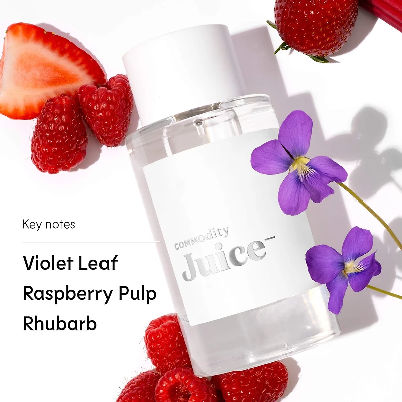 Eau de parfum Juice- Personal avec pulpe framboise et feuille violette