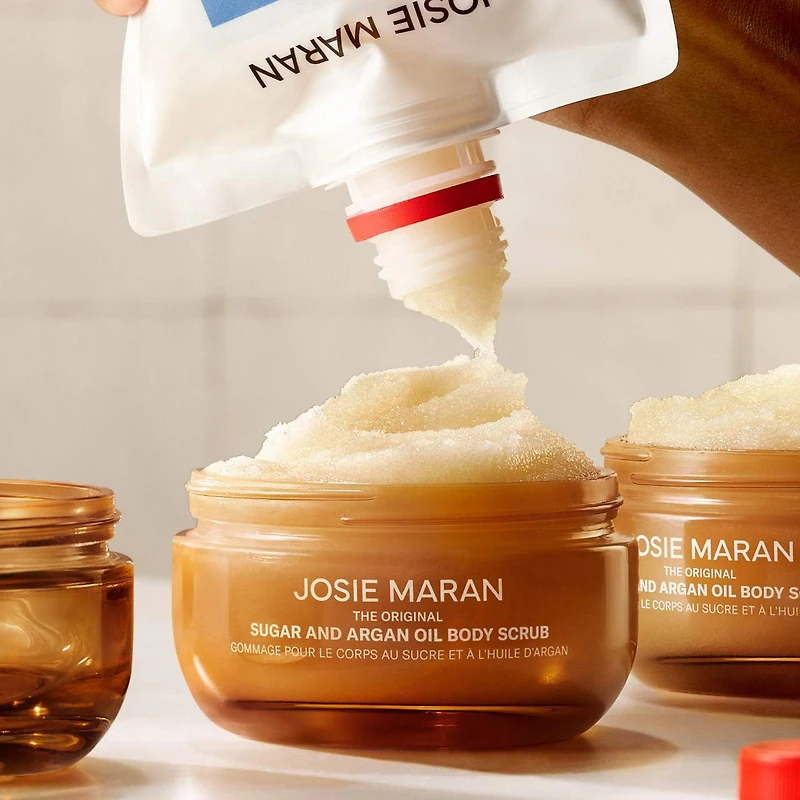Always Nude (Unscented) - Argan Oil + Sugar Balm Refillable Exfoliating Body Scrub Jar