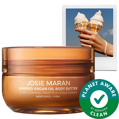JOSIE MARAN Vanilla Vibezzz - Whipped Argan Oil Refillable Firming Body Butter Jar oz