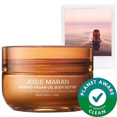 JOSIE MARAN Vanilla Bean - Whipped Argan Oil Refillable Firming Body Butter Jar oz