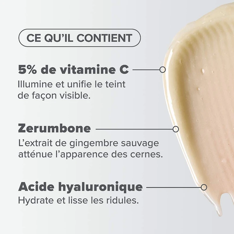 Crème C5 Super Boost avec vitamine C illuminante et raffermissante pour le contour des yeux