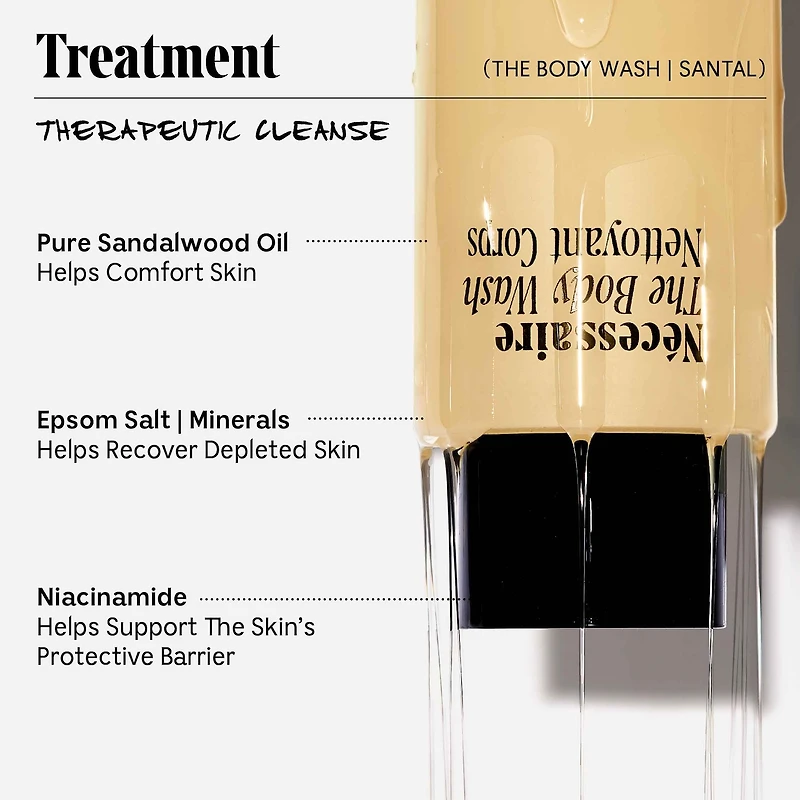 The Body Wash Santal - Therapeutic Treatment Cleanse With Epsom Salt + Minerals