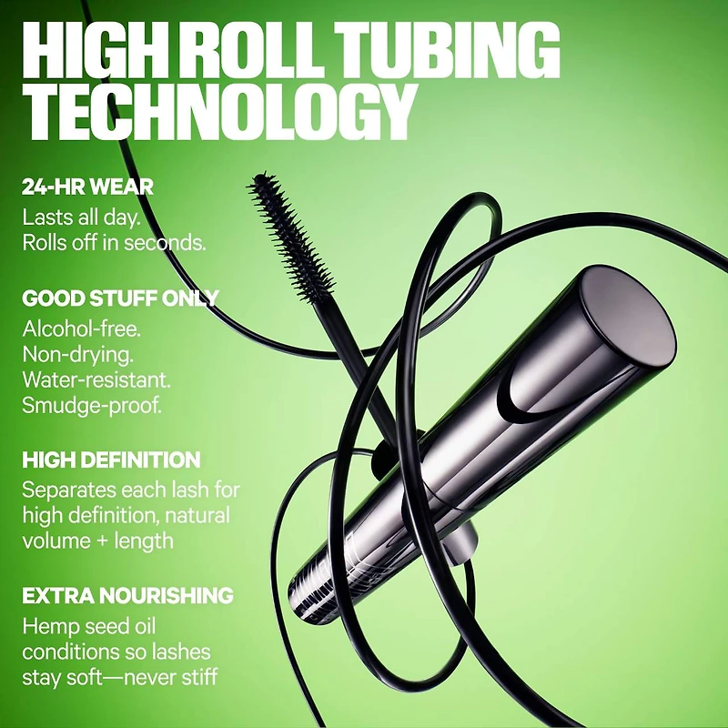 KUSH High Roll Lengthening Smudge-Proof Tubing Mascara
